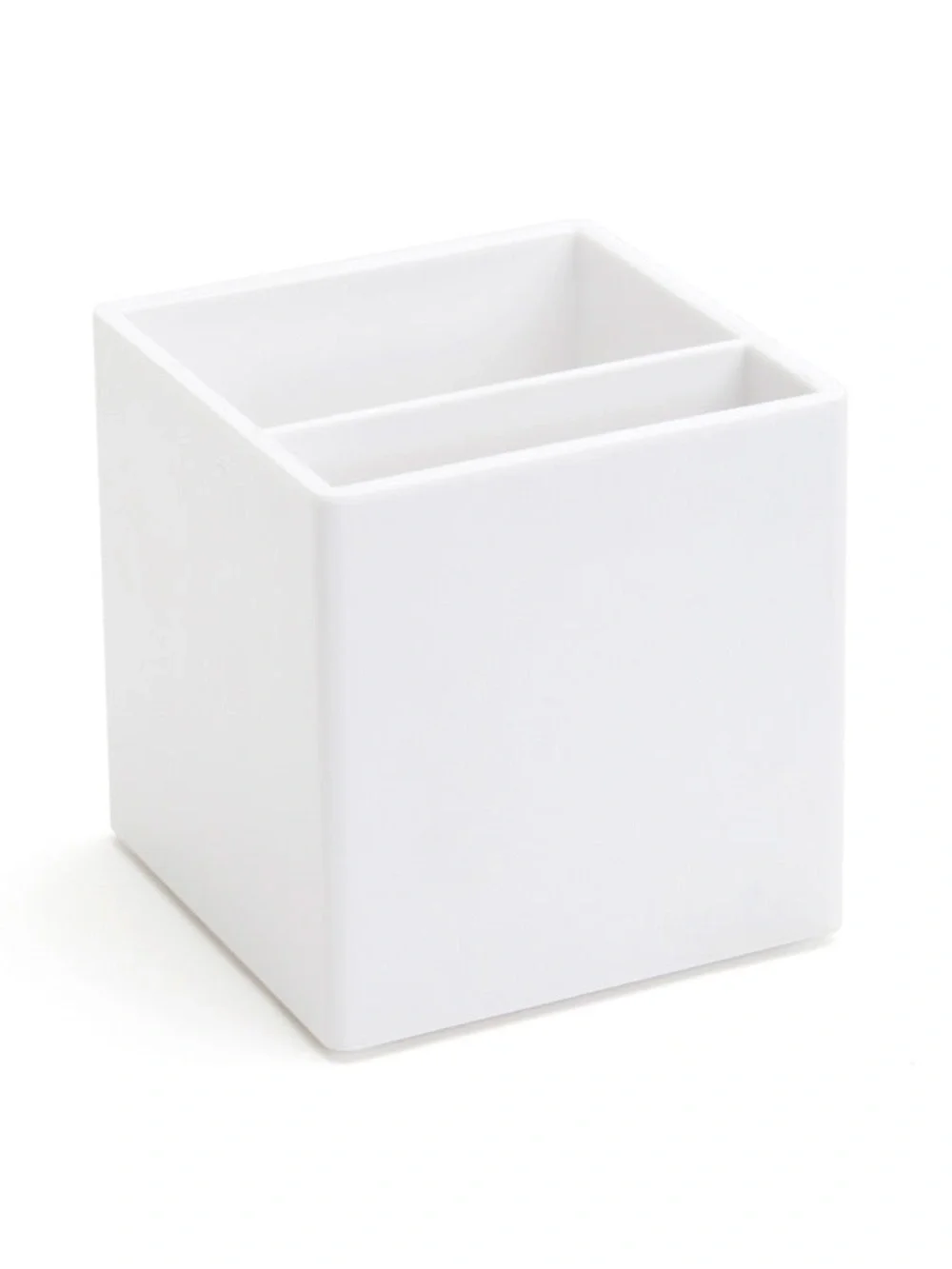 Poppin Pencil Cup Acrylic Office Desk Organizer Pen Holder Minimal Clean White